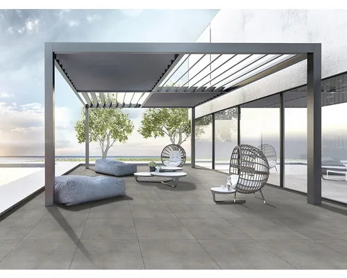 Gresie exterior / interior porțelanată Link Antracite mată 60x120 cm pac