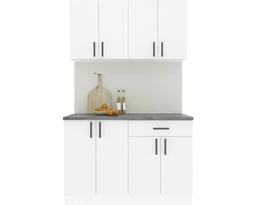 Mobilă de bucătărie Karo V2, L 120 cm, alb buc