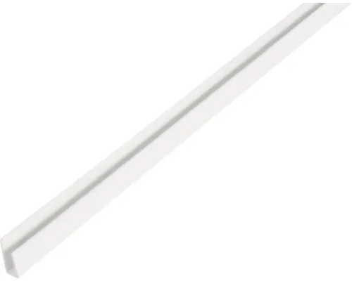 Profil plastic tip U Alberts 15x6x10x1 mm, laturi inegale, lungime 1m, alb buc