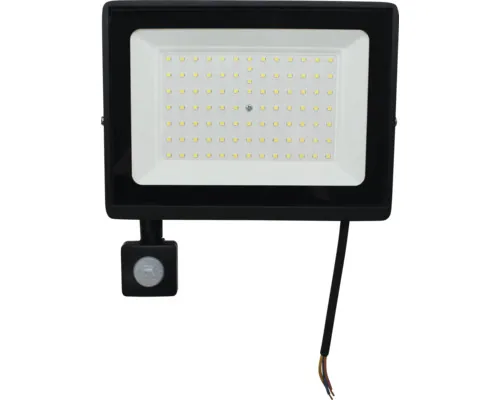 Proiector LED exterior Chrome Slim 70W 6300 lumeni IP44, senzor de miscare, lumină rece, negru buc