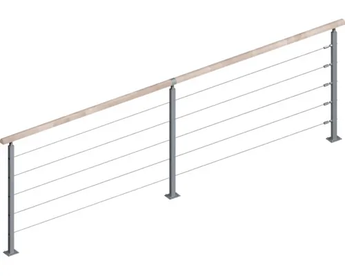 Balustradă etaj Alsace 320x100 cm fag cu cabluri metalice buc