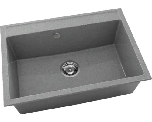 Chiuvetă bucătărie granixit 1 cuvă FAT Rosseta Stone 231 49x70 cm gri rocă buc