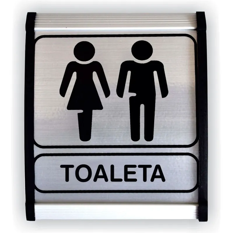 Indicator semnalizare Toaleta mixta, aluminiu, 12 x 10 cm buc