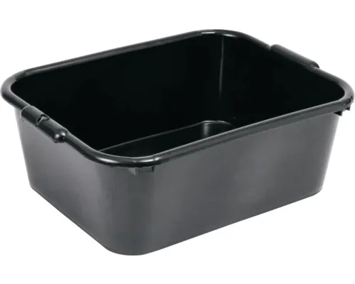 Ladă depozitare din plastic etanșă 610x215x450 mm negru, cu mânere buc