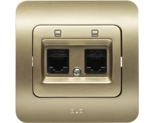 Priză date RJ45 dublă UTP Jazz CAT6E, nuanța titan buc