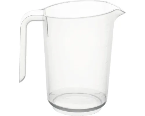 Cană gradată din plastic 1 L, transparentă buc