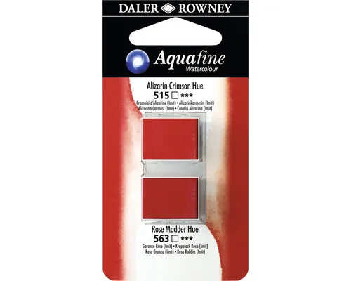 Set 2 godete acuarelă Aquafine Alizarin Crimson Hue & Rose Madder Hue buc