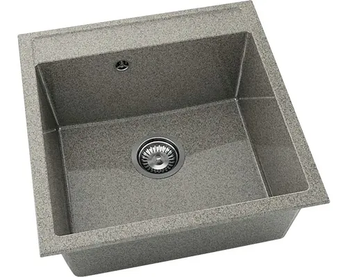 Chiuvetă bucătărie granixit 1 cuvă FAT Avangard 225 51x51 cm fără picurător Space Gray buc