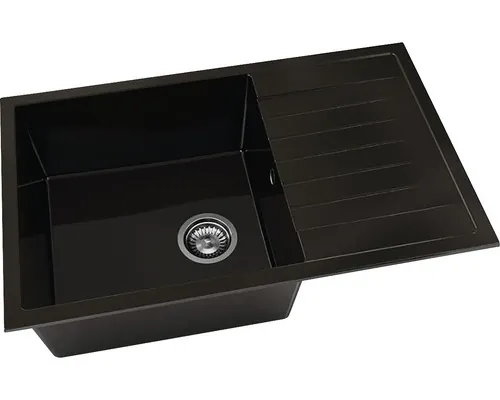 Chiuvetă bucătărie marmură compozită 1 cuvă FAT Avangard 228 49x80 cm cu picurător Venge Dark reversibilă buc