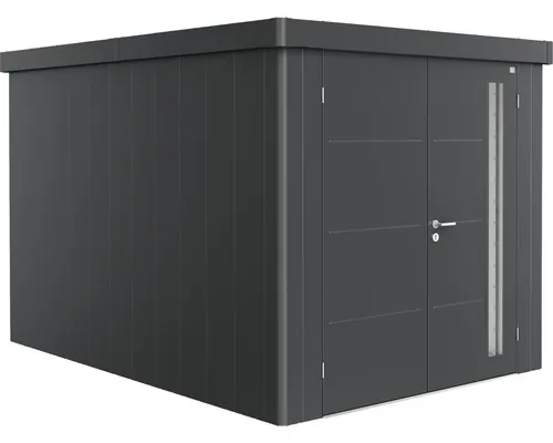Magazie grădină Biohort Neo 4B metal ușă dublă 236x348 cm gri închis metalizat buc