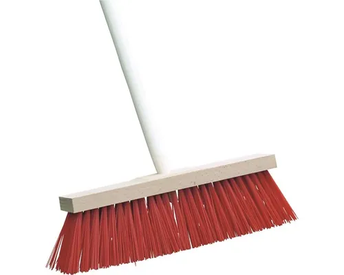 Mătură de exterior 40 cm cu coadă lungă din lemn buc