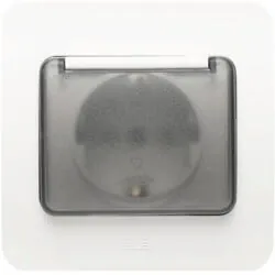 Priza simpla cp cu capac jazz alb mat EL0072887