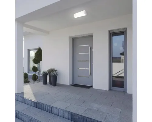 Aplică de perete plastic alb cu LED integrat Klausen Block 8W 640 lumeni IP55 buc