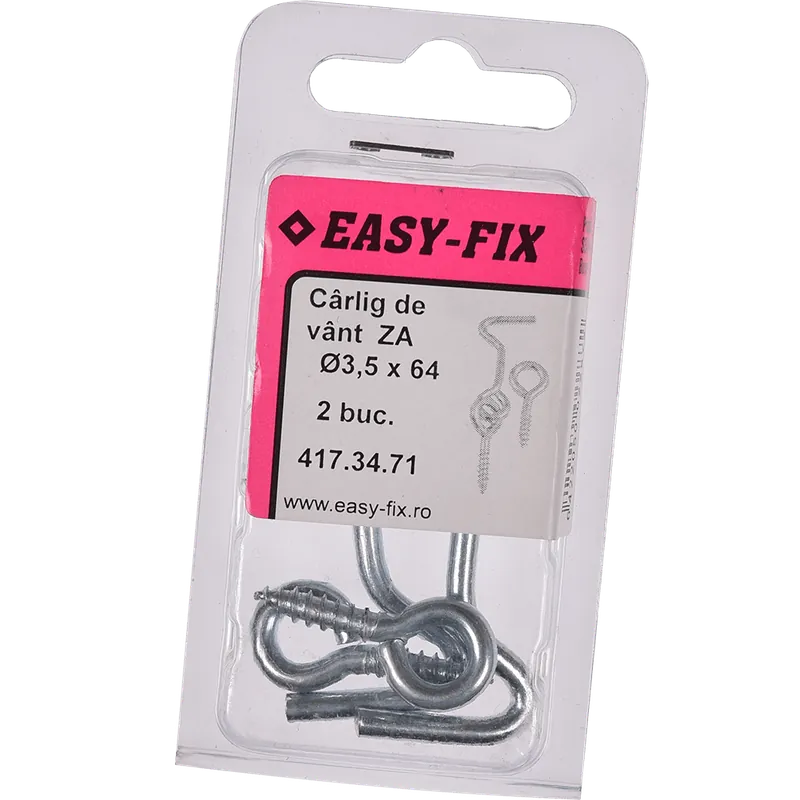 Carlig de vant, 3,5 x 64 mm, 2 BUC