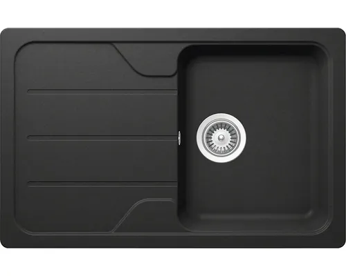 Chiuvetă bucătărie cristalite 1 cuvă Schock Formhaus D-100S 50x78 cm cu picurător Nero reversibilă buc