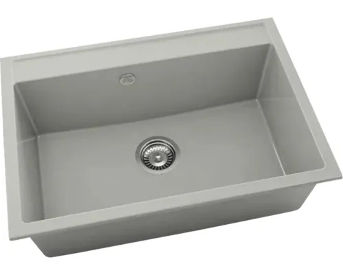 Chiuvetă bucătărie marmură compozită 1 cuvă FAT Gri Inox 231 49x70 cm gri inox buc