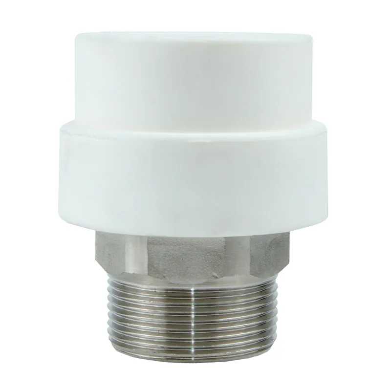 Mufa PPR 50 mm Vesbo, 1 1/2", filet exterior, alb
