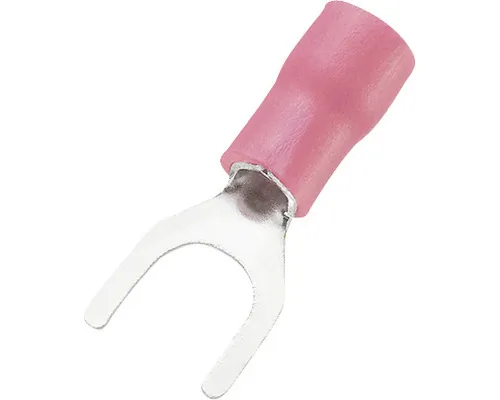 Papuci izolați Starke 0,5-1,5 mm² cu furcă M4, 50 bucăți, culoare roșie pac
