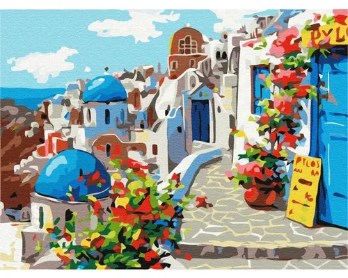 Pictură pe numere Sunny Greece 30x40 cm buc