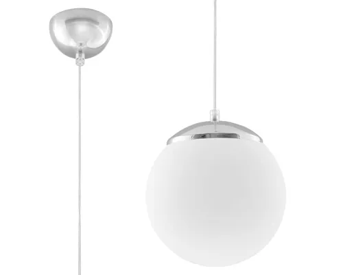 Pendul Ugo E27 max. 1x60W, Ø200 mm, alb/sticlă buc
