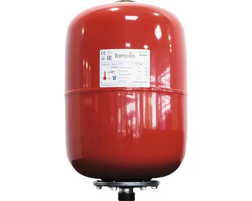 Vas expansiune pentru sistem încălzire Fornello 24 l, vertical, 10 bar, membrană EPDM, roșu buc