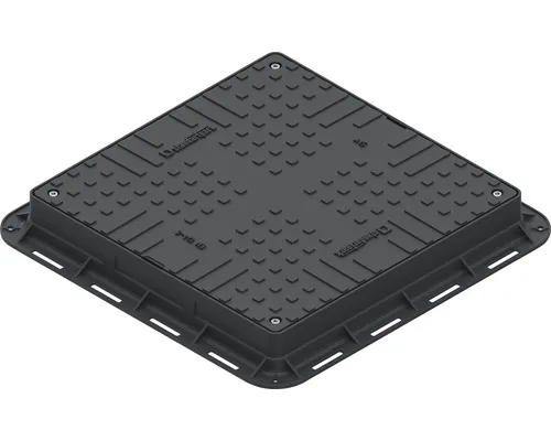 Capac polipropilenă VODALAND A15 700x700 mm H 80 mm negru buc