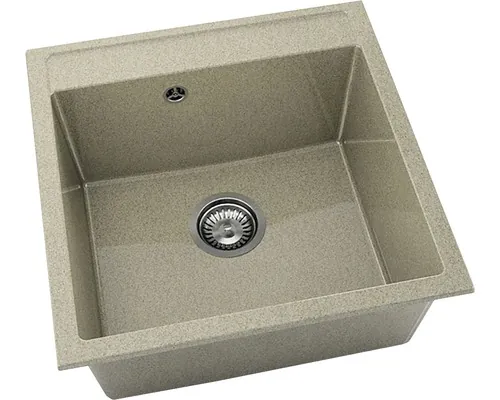 Chiuvetă bucătărie granixit 1 cuvă FAT Avangard 225 51x51 cm fără picurător Sahara buc