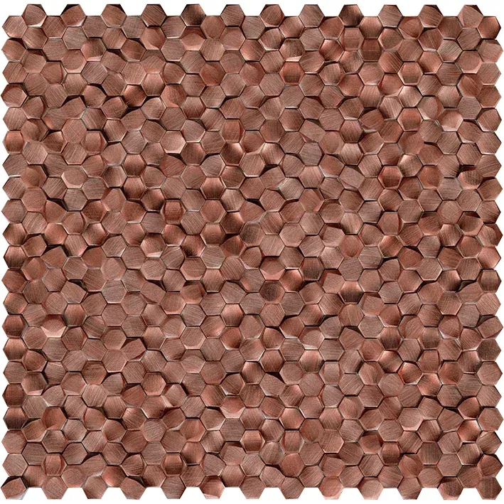 GRAVITY ALUMINIUM 3D HEXAGON COPPER 30.1X30.7X0.6