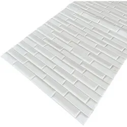 Panou decorativ autoadeziv din catifea model caramida crem DPRM-111 69x300 cm (2.07 mp)