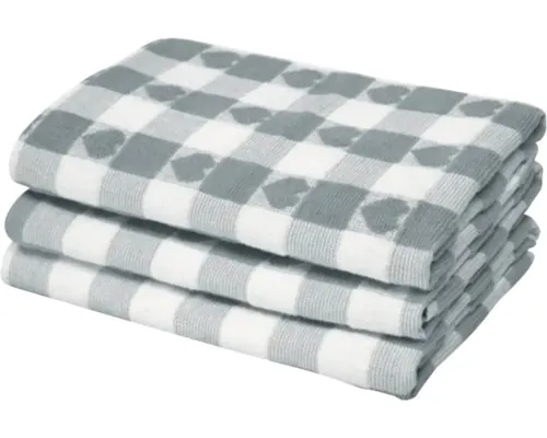 Prosop bucătărie model inimioare gri 50x70 cm buc