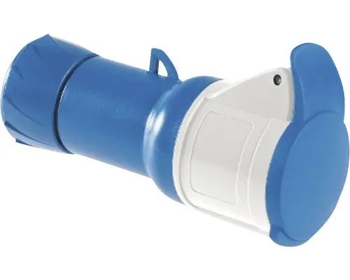 Cuplă pentru ștecher industrial 2P+E Schneider PratiKa 32A albastră, pentru exterior IP44 buc