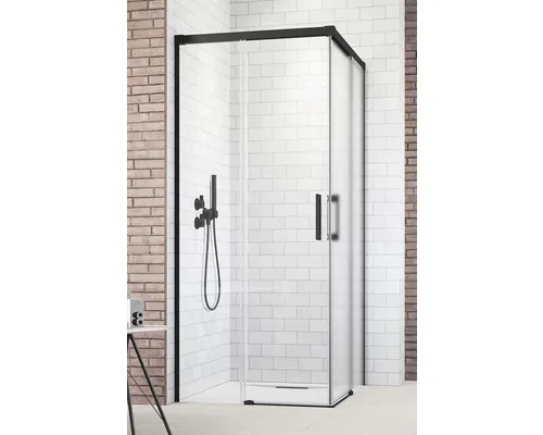 Ușă duș glisantă Radaway Idea Black KDD stânga 90x200,5 cm, sticlă transparentă, profil negru buc