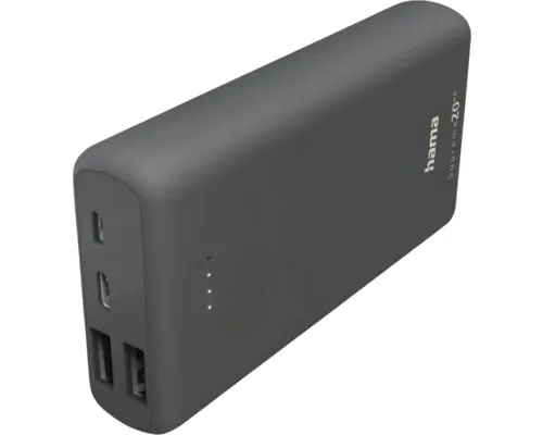 Baterie externă Power Bank Hama 24.000mAh, USB-C&2xUSB-A, negru buc