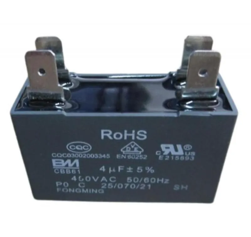 Condensator motor, Midea, 4MF, 450/50HZ, pentru ventiloconvector Midea tip caseta MKA 750F,1200F-1500F