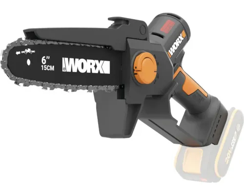Fierăstrău electric cu acumulator pentru crengi WORX WG327E.9 20V, lungime pânză 150mm, fără acumulator și încărcător buc