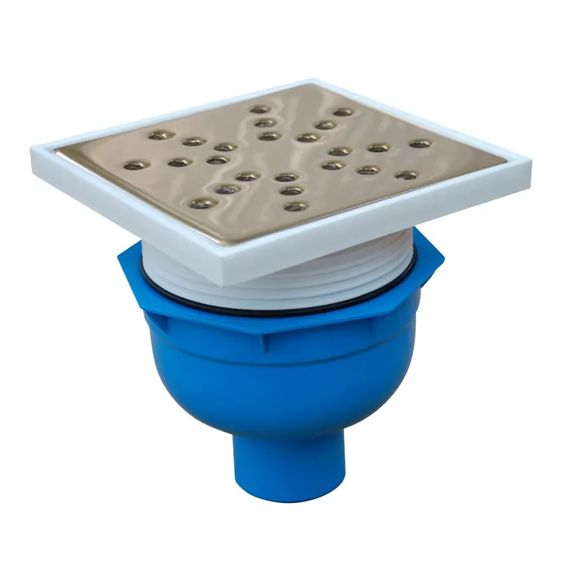 Sifon pardoseala complet, polipropilena + inox, cu inaltator, 1 iesire verticala D 50 mm buc