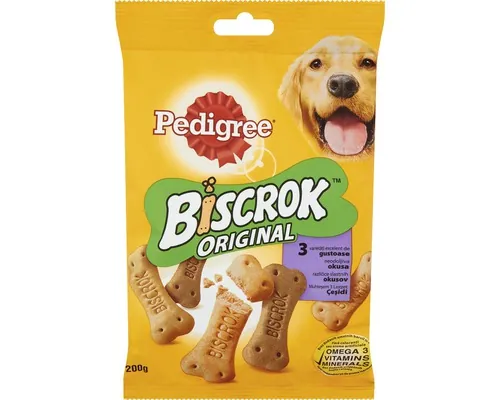 Snack pentru câini Pedigree Biscrok 200 g buc