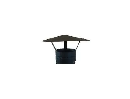 Capac terminal, Niko, otel, negru, pentru cos de fum neizolat, grosime 1,5mm, D.interior 120mm