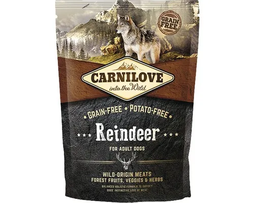 Hrană uscată pentru câini Carnilove Adult cu ren fără cereale și cartofi 1,5 kg buc