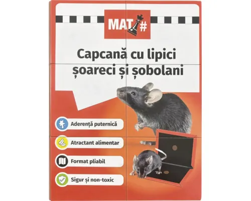 Capcană cu lipici pentru șoareci și șobolani MAT tip carte buc
