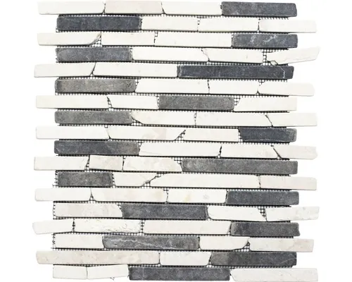 Mozaic marmură MOS Brick 115 mix bej mat 30,5x30,5 cm buc
