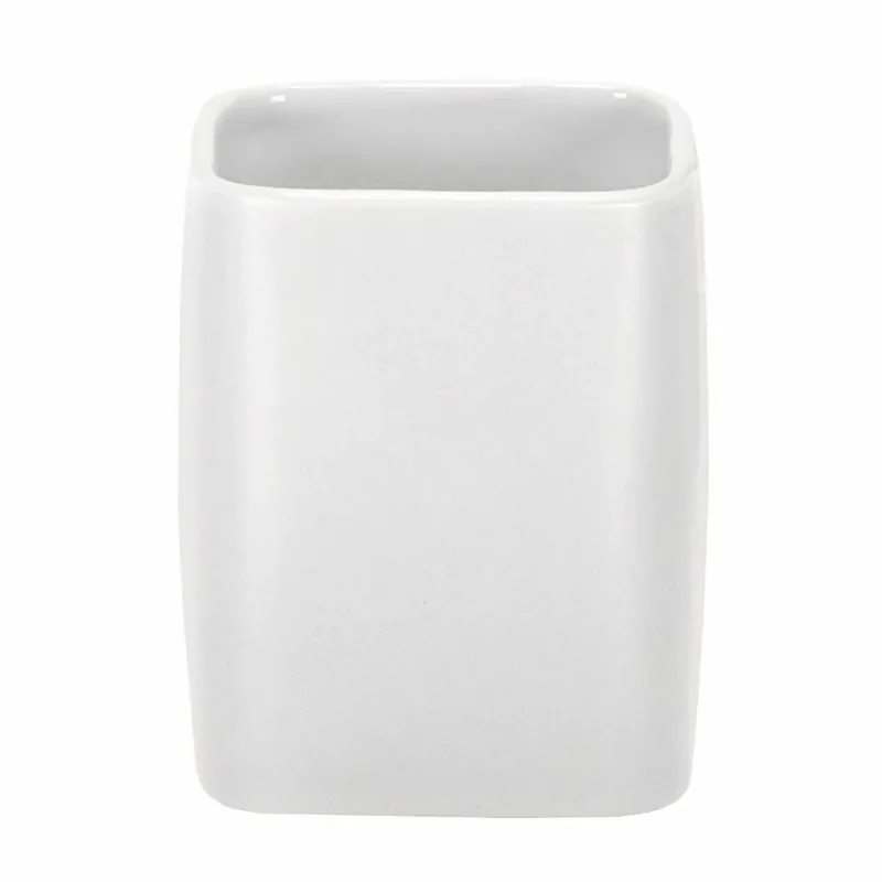 Pahar baie pentru igiena personala, Kleine Wolke Cubic 34057, ceramica, alb, 2.9 x 11.1 cm buc