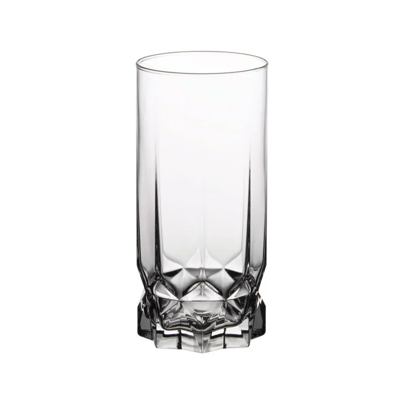 Set 6 pahare apa/suc, transparent/fumuriu, 325ml, Diamond
