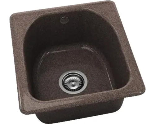 Chiuvetă bucătărie granixit 1 cuvă FAT Nutsell 43x46 cm maro buc