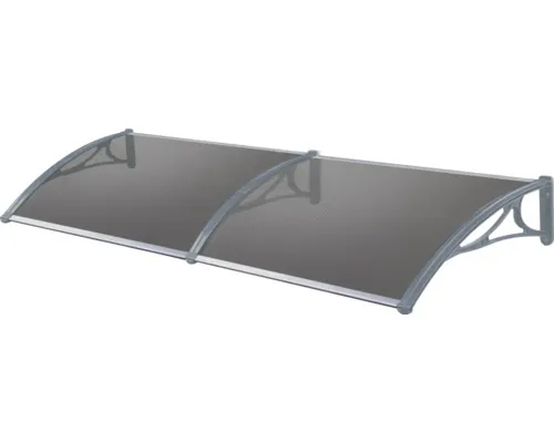 Copertină Esprit Daroni Napoli 200x80 cm brațe plastic gri policarbonat celular bronz 0,6 cm buc