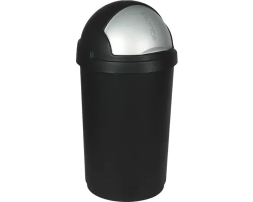 Coș de gunoi Bullet 50L, cu capac batant, negru buc