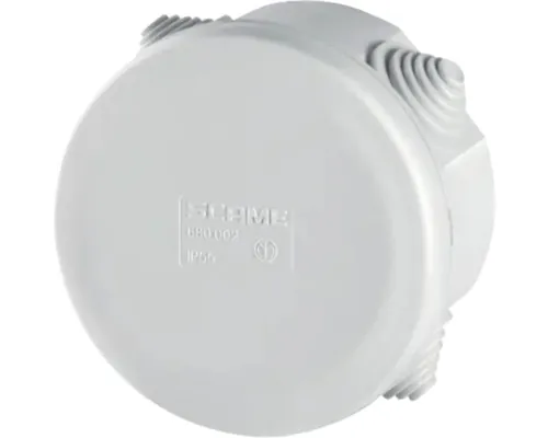 Doză aplicată pentru legături Scame Ø80 mm IP55 gri buc