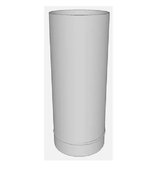 Element liniar, inox, pentru cos de fum neizolat, Niko, L=0,5m, FI, D.160mm