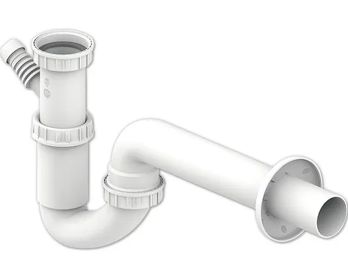 Sifon chiuvetă “U” EasyKIT Ø40x1 1/2″ cu racord pentru mașina de spălat buc