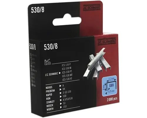 Capse zincate Jc Schwarz 530/8mm, 2000 buc. pac